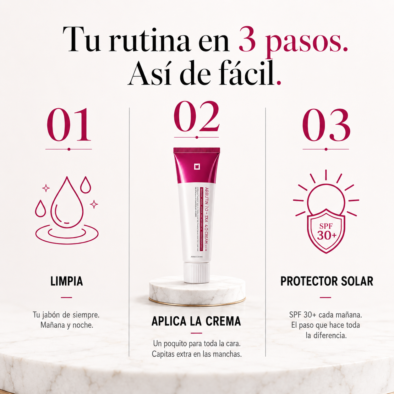 Crema Despigmentante — Arbutina 7% + TXA 4%
